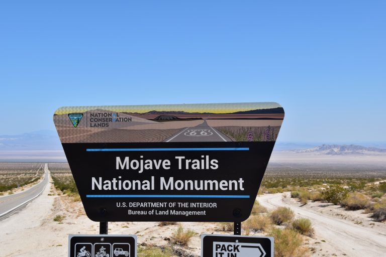 Mojave Trails National Monument sign Public Lands Tour